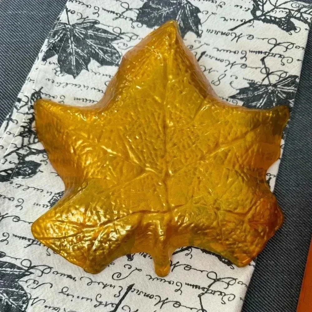Fall Decor Bundle Home Goods Kitchen Towel Leaf Shaped Candy Dish & Wall Sign - Picture 5 of 10